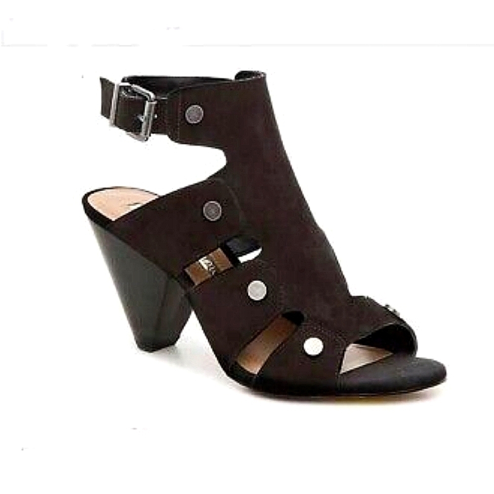 Audrey Brooke Women's Katy AB Black Leather Shoes With Heels Size 8M 🌴
